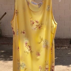 KATHIE LEE COLLECTION SIZE 14 YELLOW DRESS